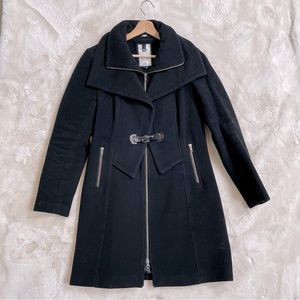 Soia & Kyo Double Collar Wool Blend Slim Fit Coat